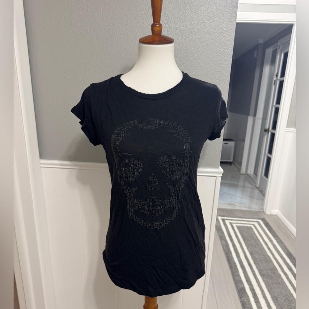 Zadig & Voltaire Skinny Skull Studs Graphic Women's tshirt size M